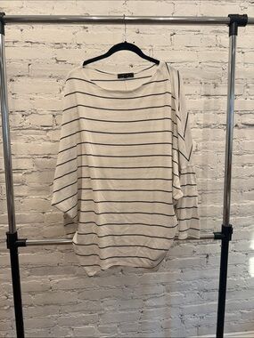 Lulu's White and Black Dolman Sleeve Sweater